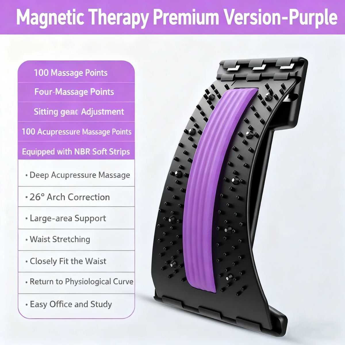 Lumbar Back Stretcher & Spine Massager Lower Back Pain Relief Relaxer