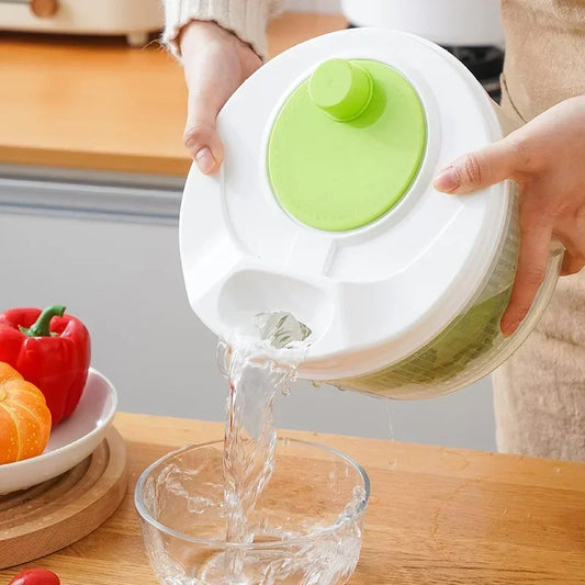 Manual Salad Spinner & Vegetable Dehydrator – Compact 22cm Lettuce Drainer