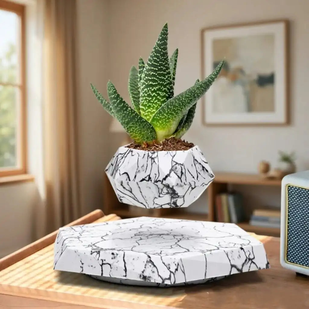 Floating Plant Pot with Magnetic Levitation Base