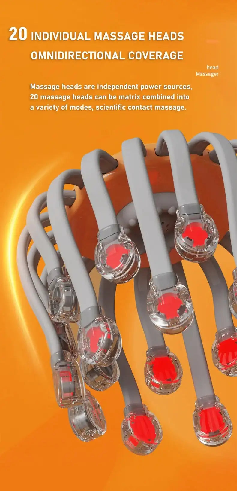 Wireless Octopus Scalp Massager - 20 Heads & 5 Modes