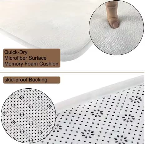 Irregular Art Non-Slip Memory Foam Rug for Living Room & Bedroom