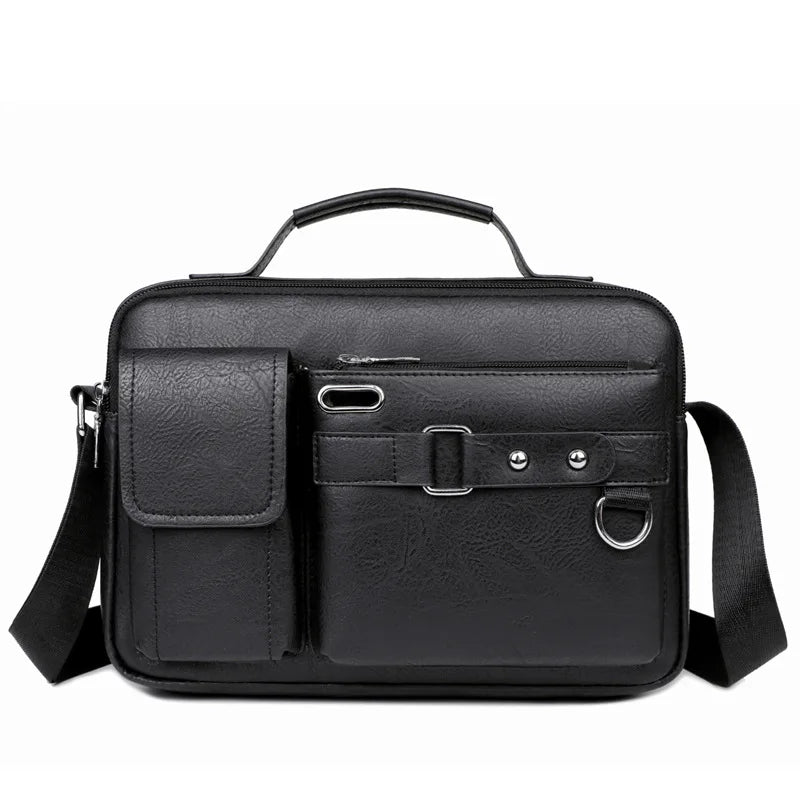 Men's Retro Waterproof Messenger Bag – Large Laptop Briefcase