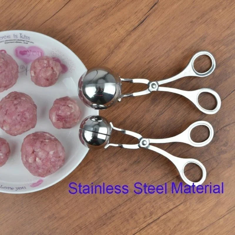 Stainless Steel Meatball Maker Clip – Non-Stick Rice Ball Shaper & Kitchen Mold