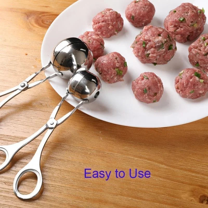 Stainless Steel Meatball Maker Clip – Non-Stick Rice Ball Shaper & Kitchen Mold