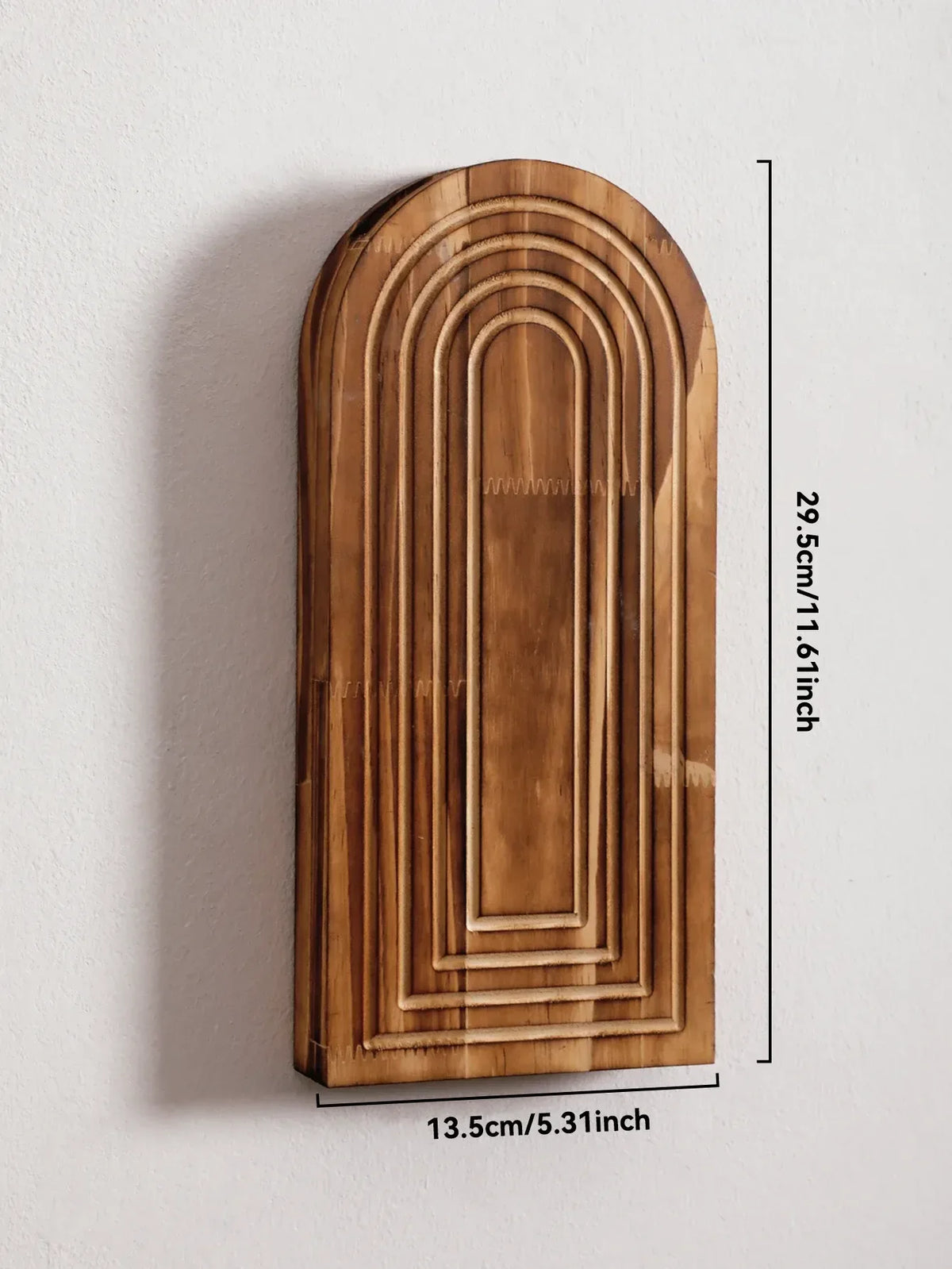 Boho Arched Wooden Wall Vase – Minimalist Wall Planter