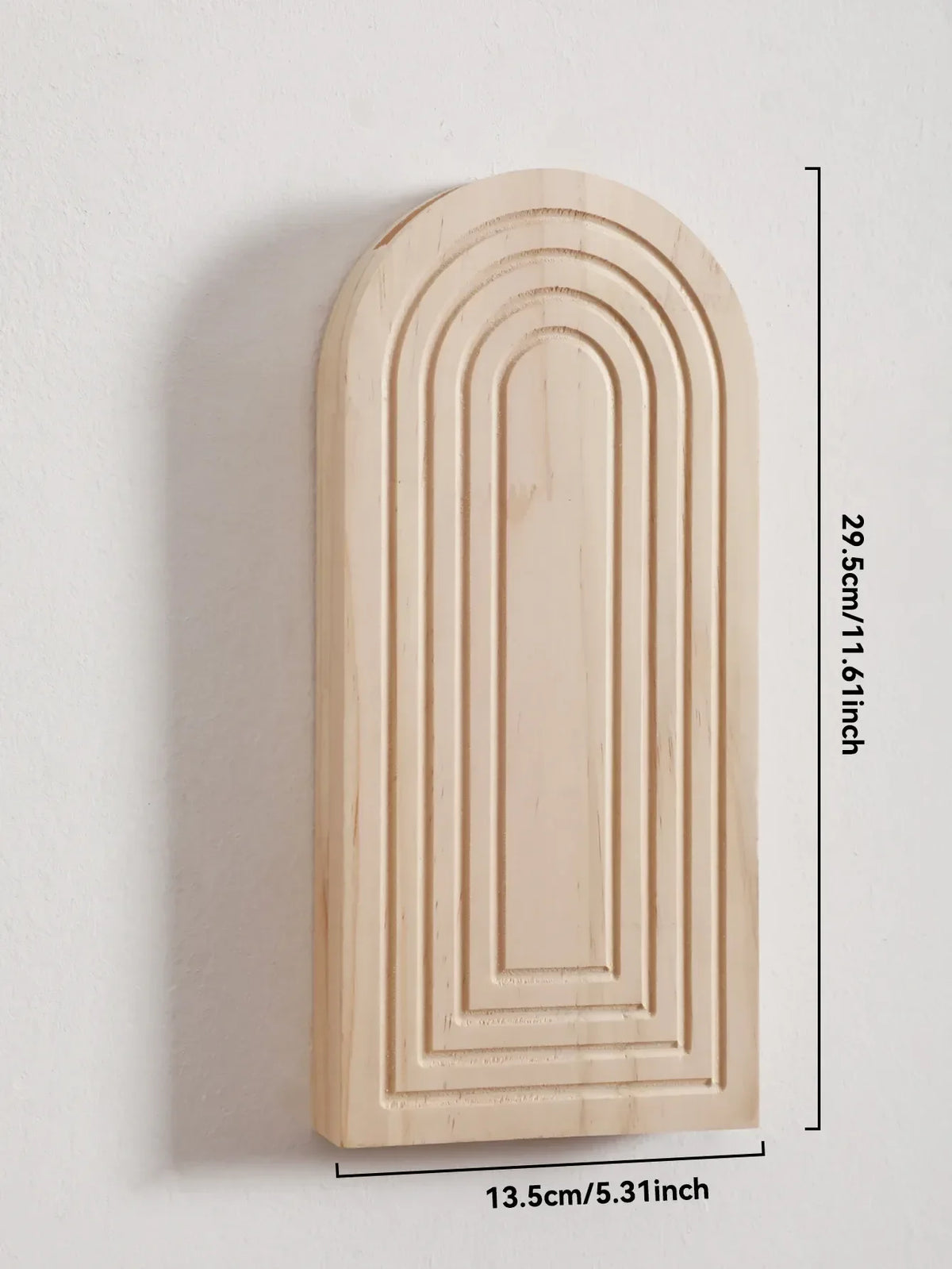 Boho Arched Wooden Wall Vase – Minimalist Wall Planter