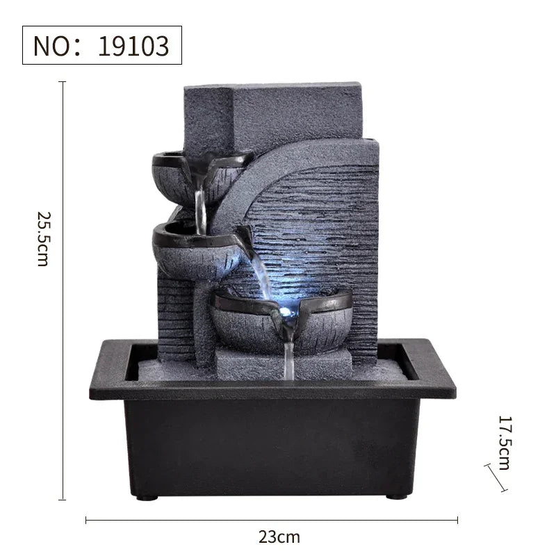 Modern Indoor Tabletop Water Fountain – Contemporary Desktop Accent