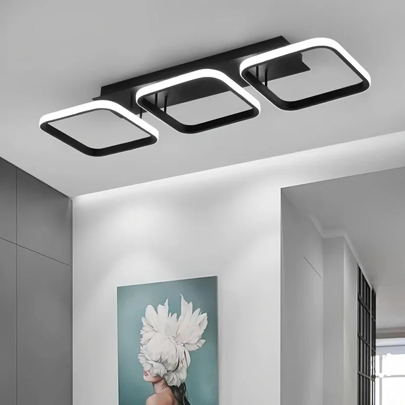Nordic Luxe LED Chandelier Ceiling Light Dimmable Modern Minimalist Lamp