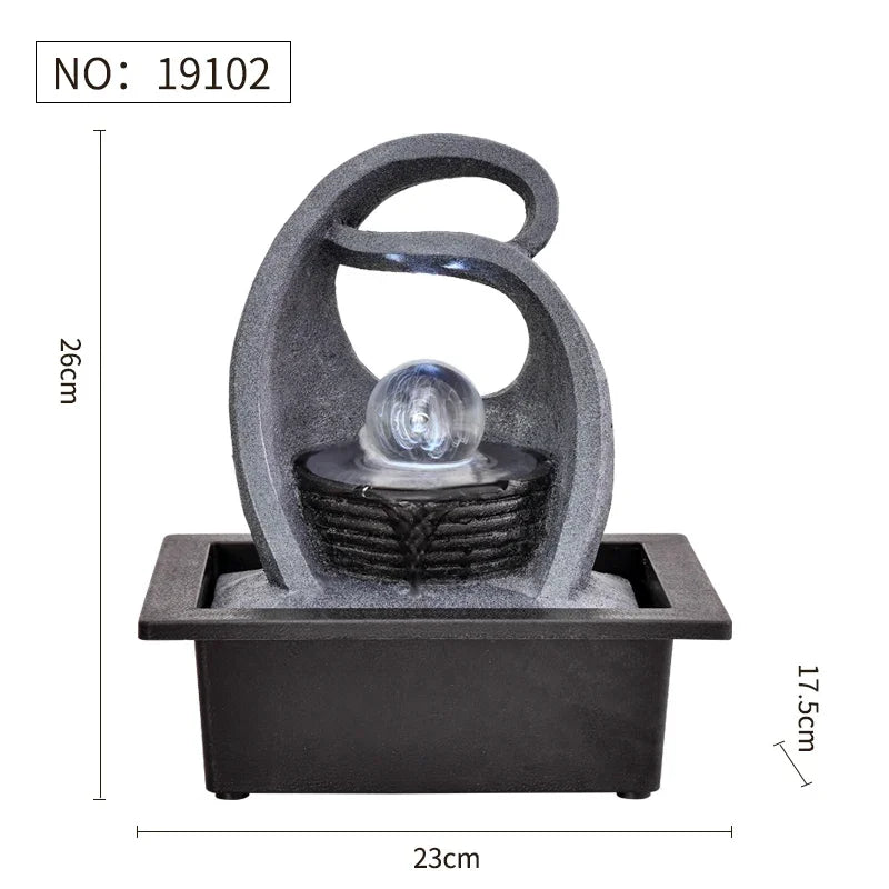 Modern Indoor Tabletop Water Fountain – Contemporary Desktop Accent