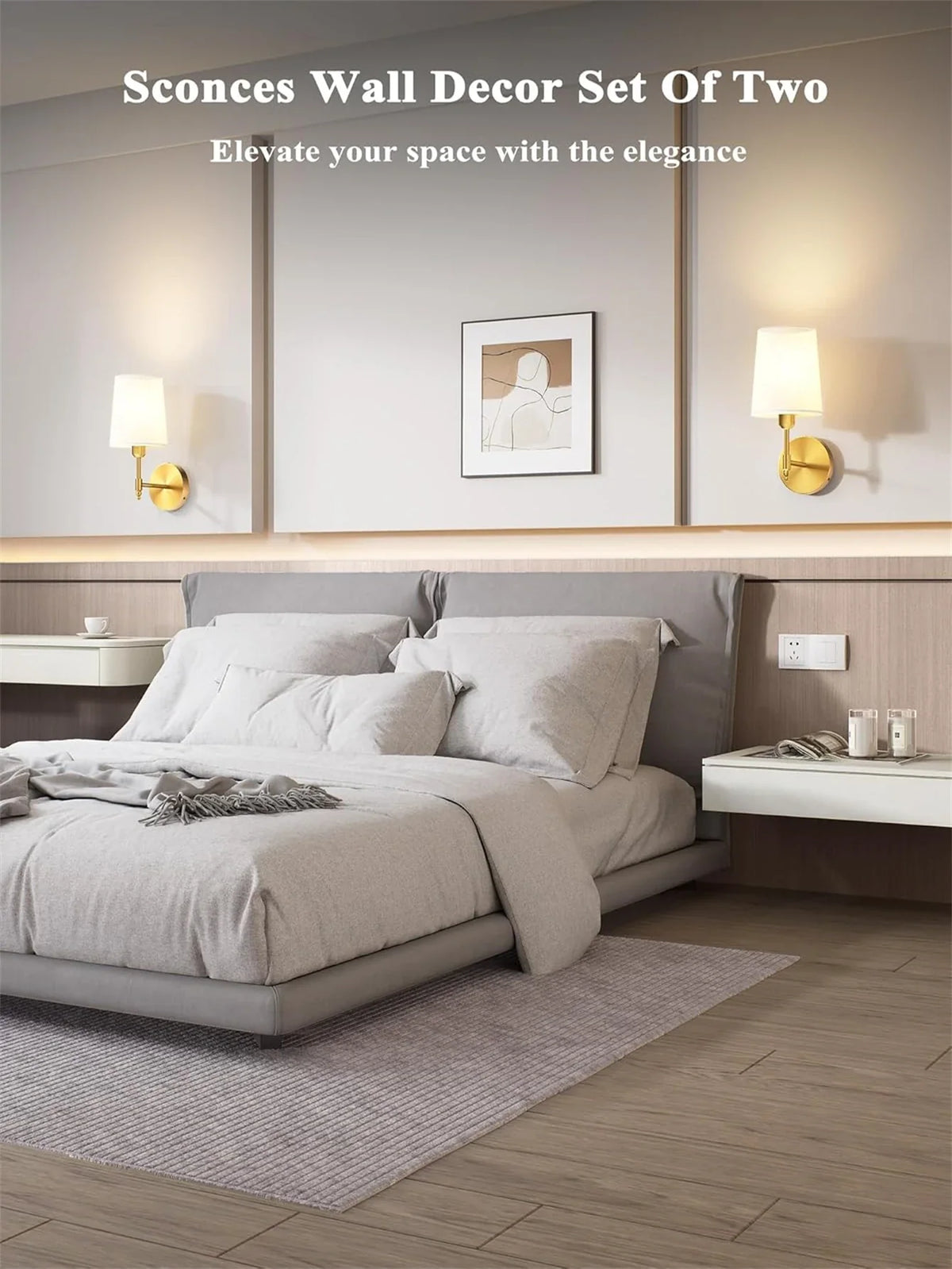 Wireless Rechargeable Wall Lamp – 15-Color Dimmable & Remote