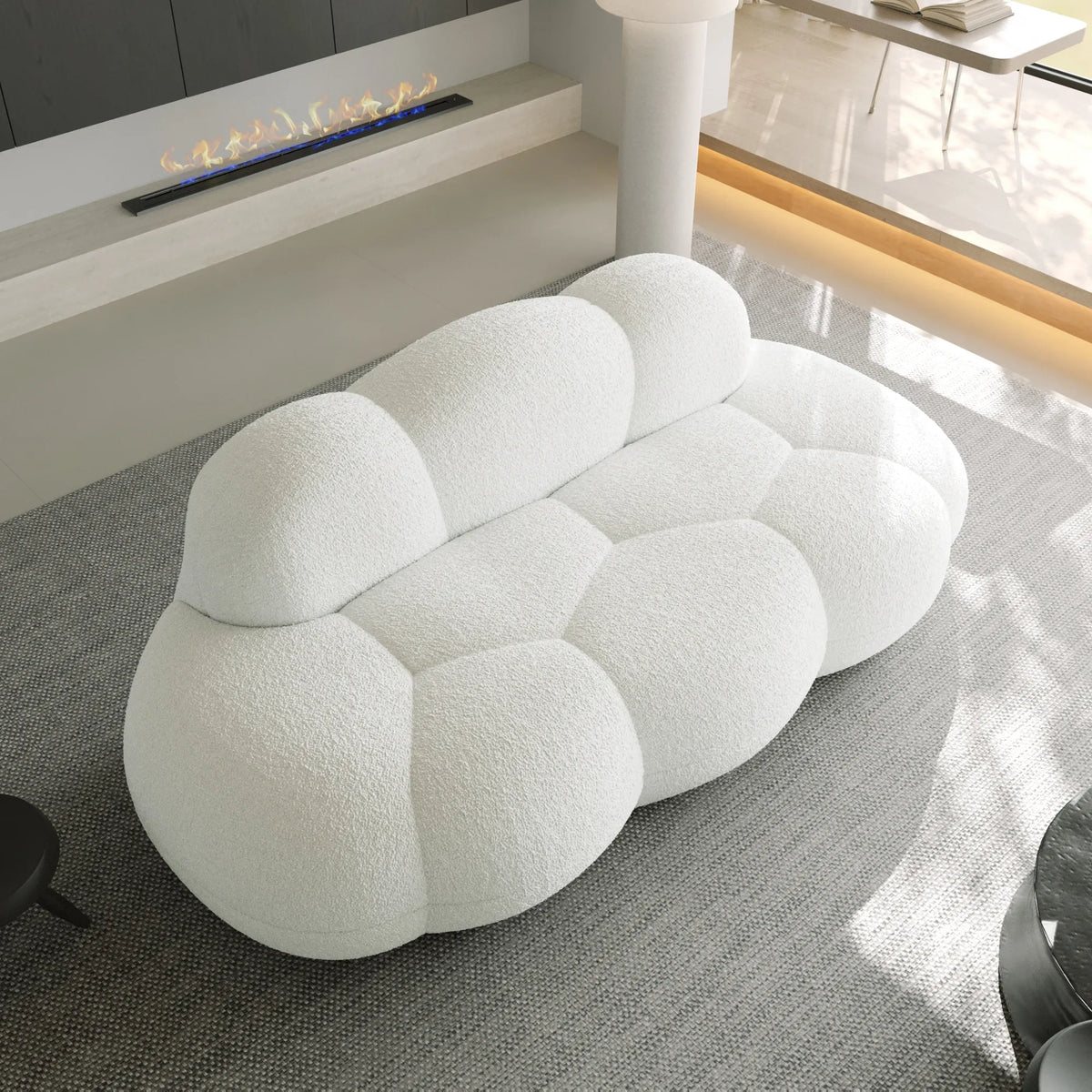 Cloud Shaped Sofa – Soft Boneless Fleece Couch for Small Spaces