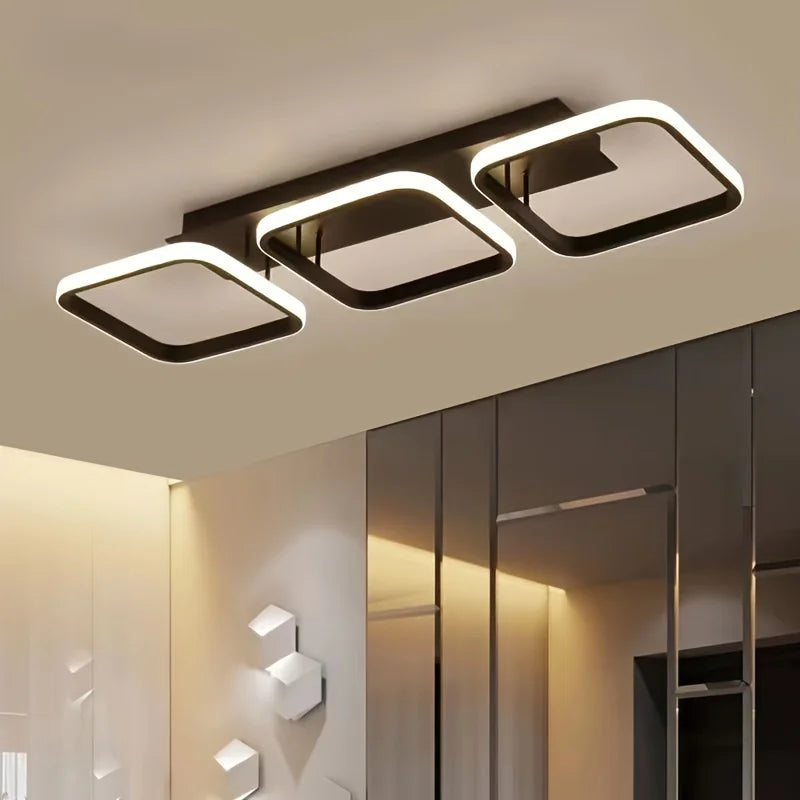 Nordic Luxe LED Chandelier Ceiling Light Dimmable Modern Minimalist Lamp