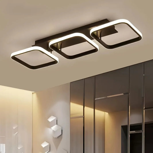 Nordic Luxe LED Chandelier Ceiling Light Dimmable Modern Minimalist Lamp