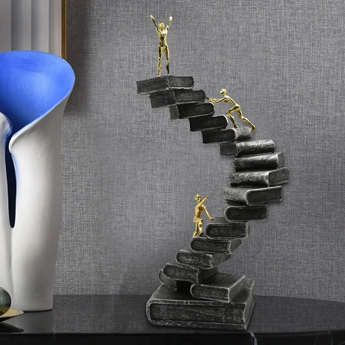 Success Ladder Sculpture – Motivational Resin Climbing Statue