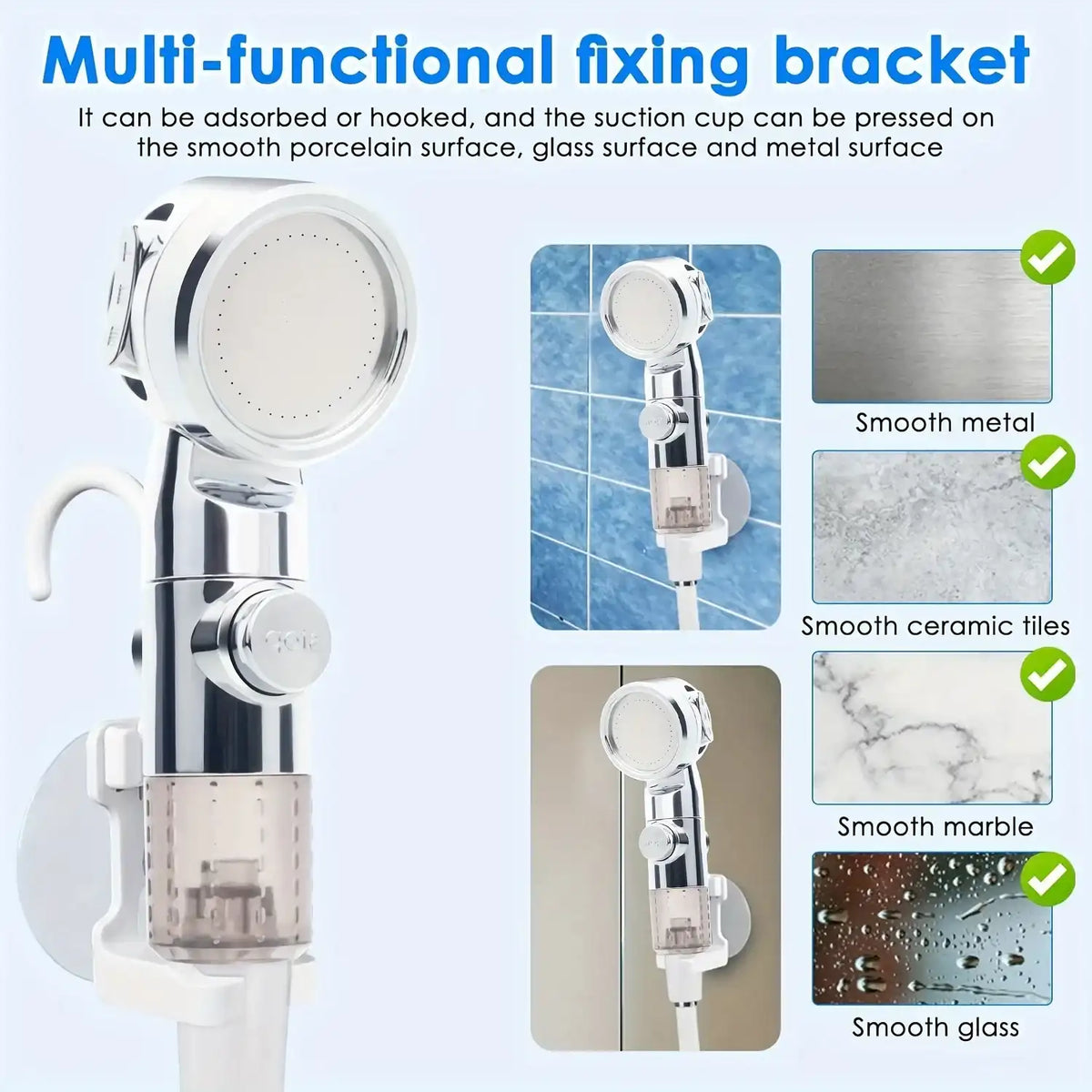 Portable Rechargeable Shower Head - USB Camping Shower with Bucket
