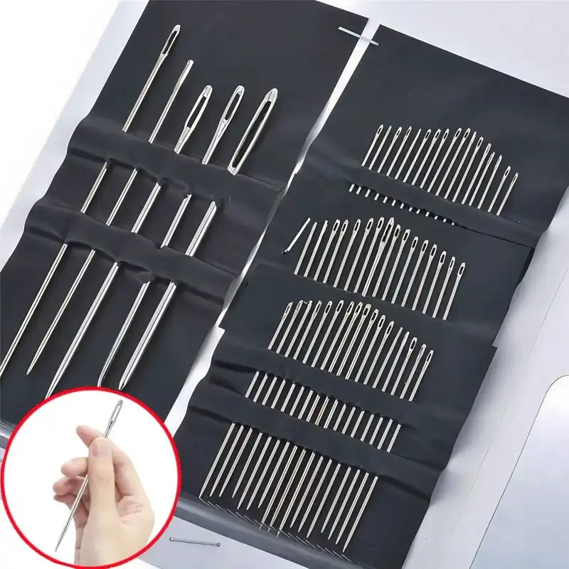 Stainless Steel Multi-size Sewing Needles - Pack Of 55