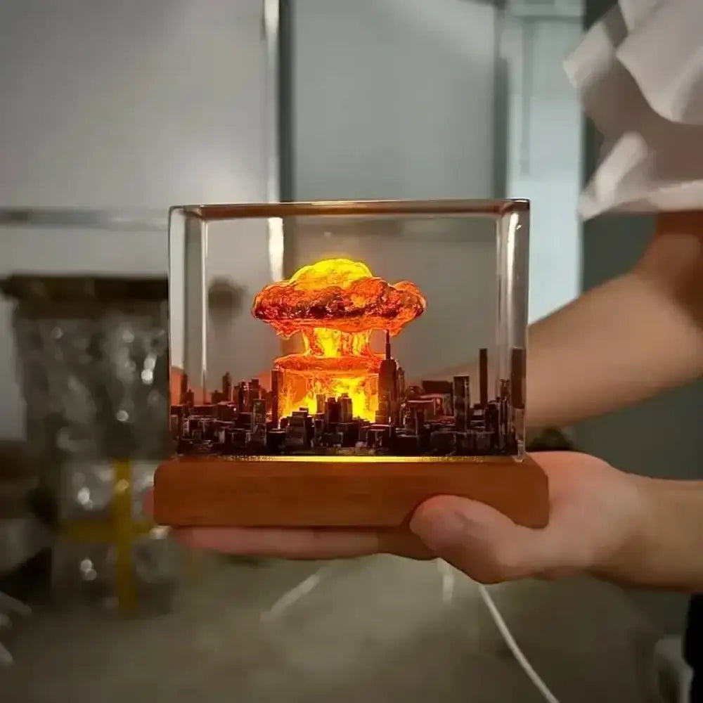 Mushroom Cloud Resin Lamp – Modern Sculptural Ambient Light