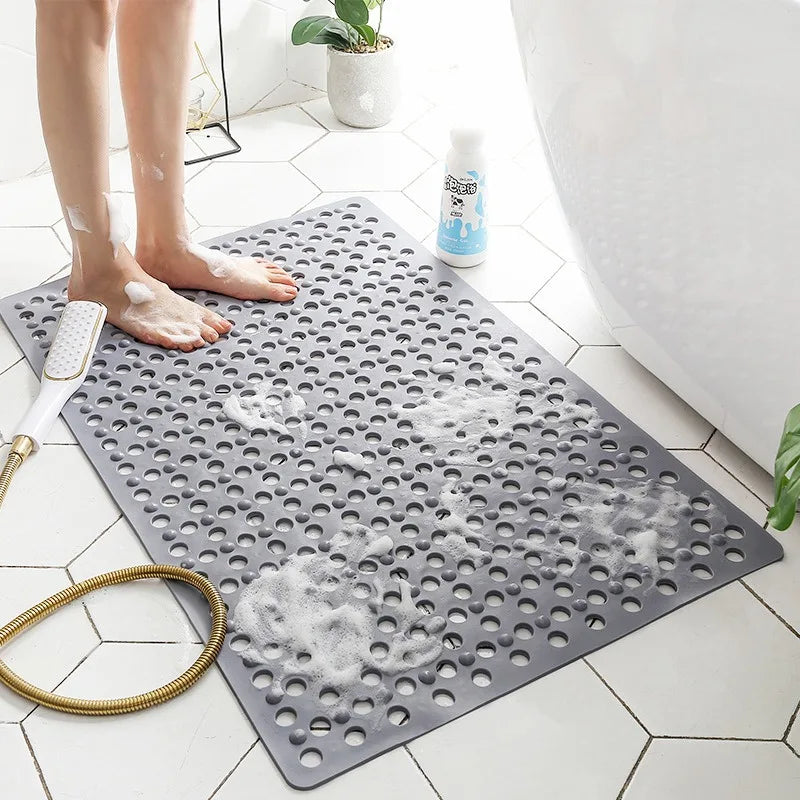 Non-Slip Square Bathroom Mat Suction Cup Shower Massage & Drainage Mat