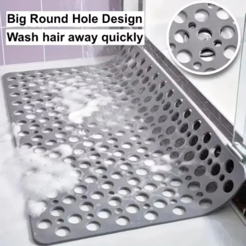 Non-Slip Square Bathroom Mat Suction Cup Shower Massage & Drainage Mat