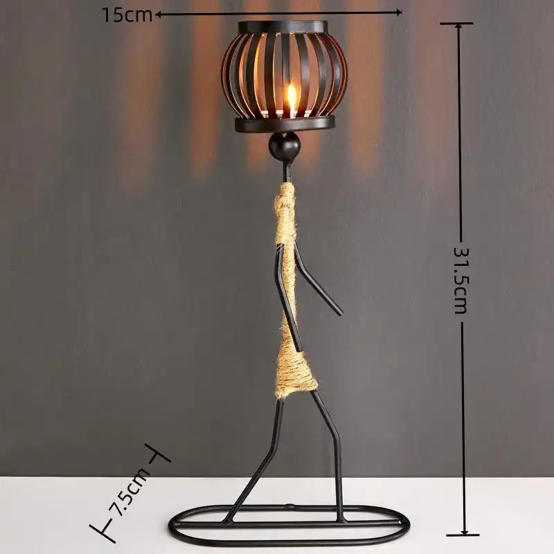 Nordic Metal Candlestick - Abstract Character Sculpture Candle Holder Decor