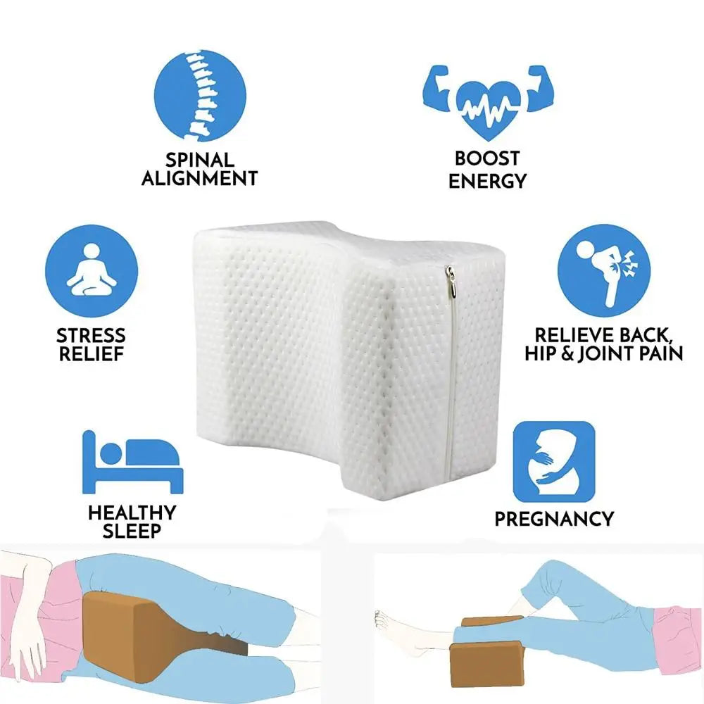 Orthopedic Knee Pillow – Memory Foam, Sciatica Relief