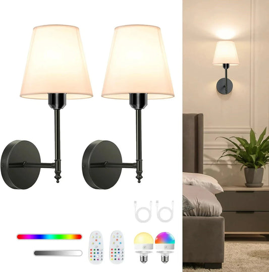 Wireless Rechargeable Wall Lamp – 15-Color Dimmable & Remote