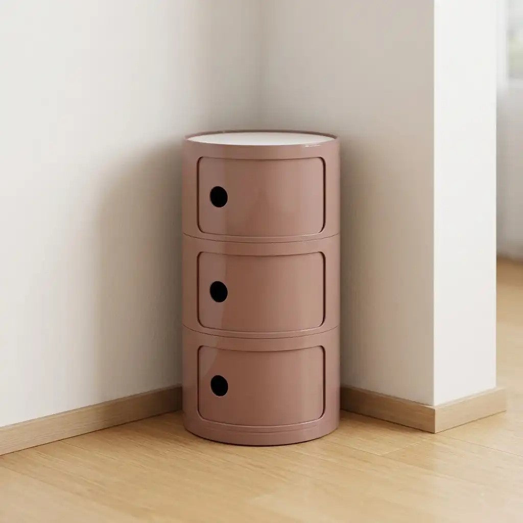 Round Multi-Layer Bedside Storage Table