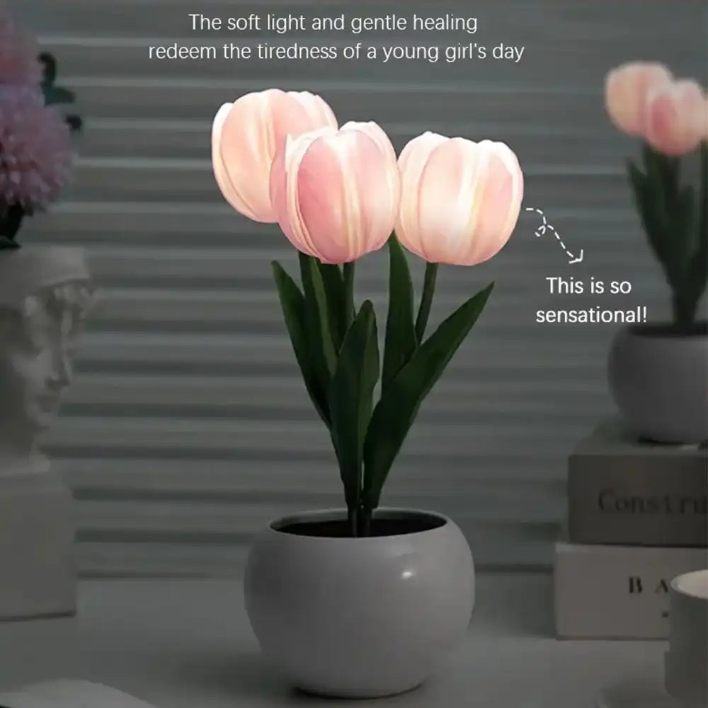 LED Tulip Night Light - High-Simulation Flower Atmosphere Lamp