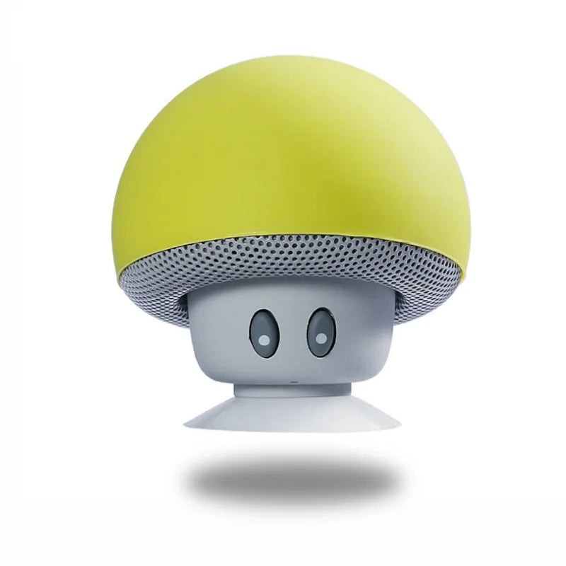 Portable Mushroom Bluetooth Speaker – 30ft Range Suction Cup Outdoor Subwoofer