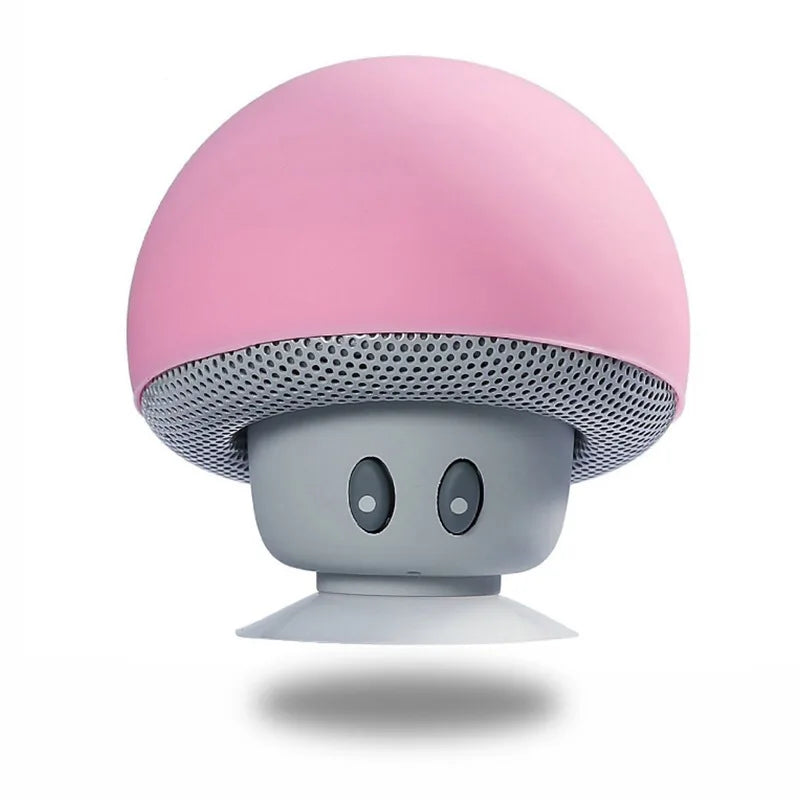 Portable Mushroom Bluetooth Speaker – 30ft Range Suction Cup Outdoor Subwoofer