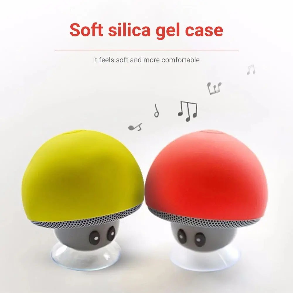 Portable Mushroom Bluetooth Speaker – 30ft Range Suction Cup Outdoor Subwoofer