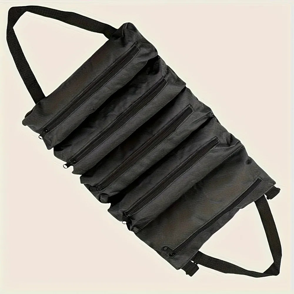 Professional Multi-Pocket Tool Roll-Up Bag Portable Hardware Organizer