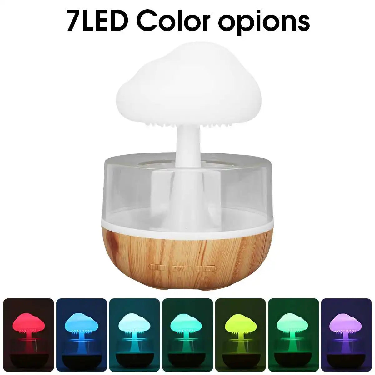Rain Cloud Humidifier & Aroma Diffuser Mushroom Raindrop Atmosphere Lamp