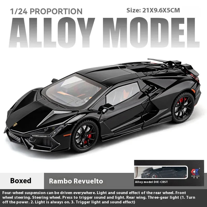 Rambo Revuelto Die-Cast Model Car Alloy Four-Door Sports Car Toy