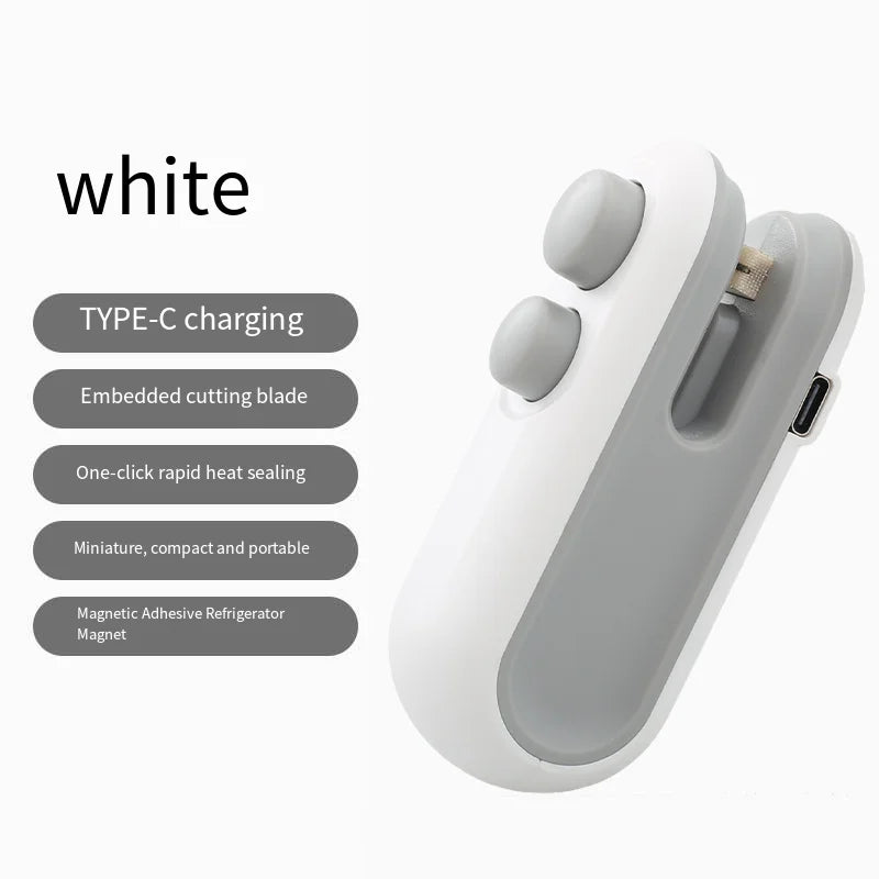 Mini USB Rechargeable Bag Sealer – Handheld Heat Sealer for Food Storage