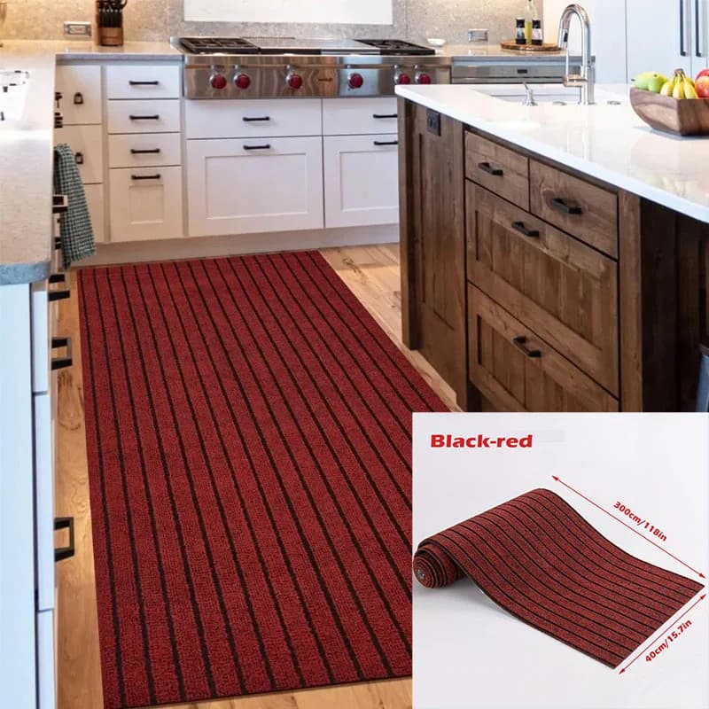 DIY Self-Adhesive Striped Carpet Runner