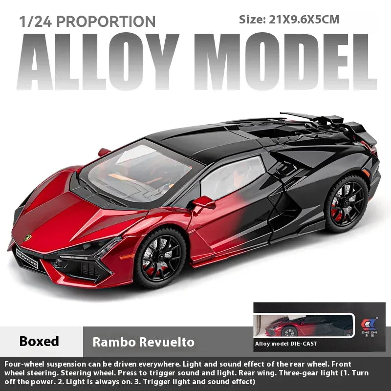 Rambo Revuelto Die-Cast Model Car Alloy Four-Door Sports Car Toy