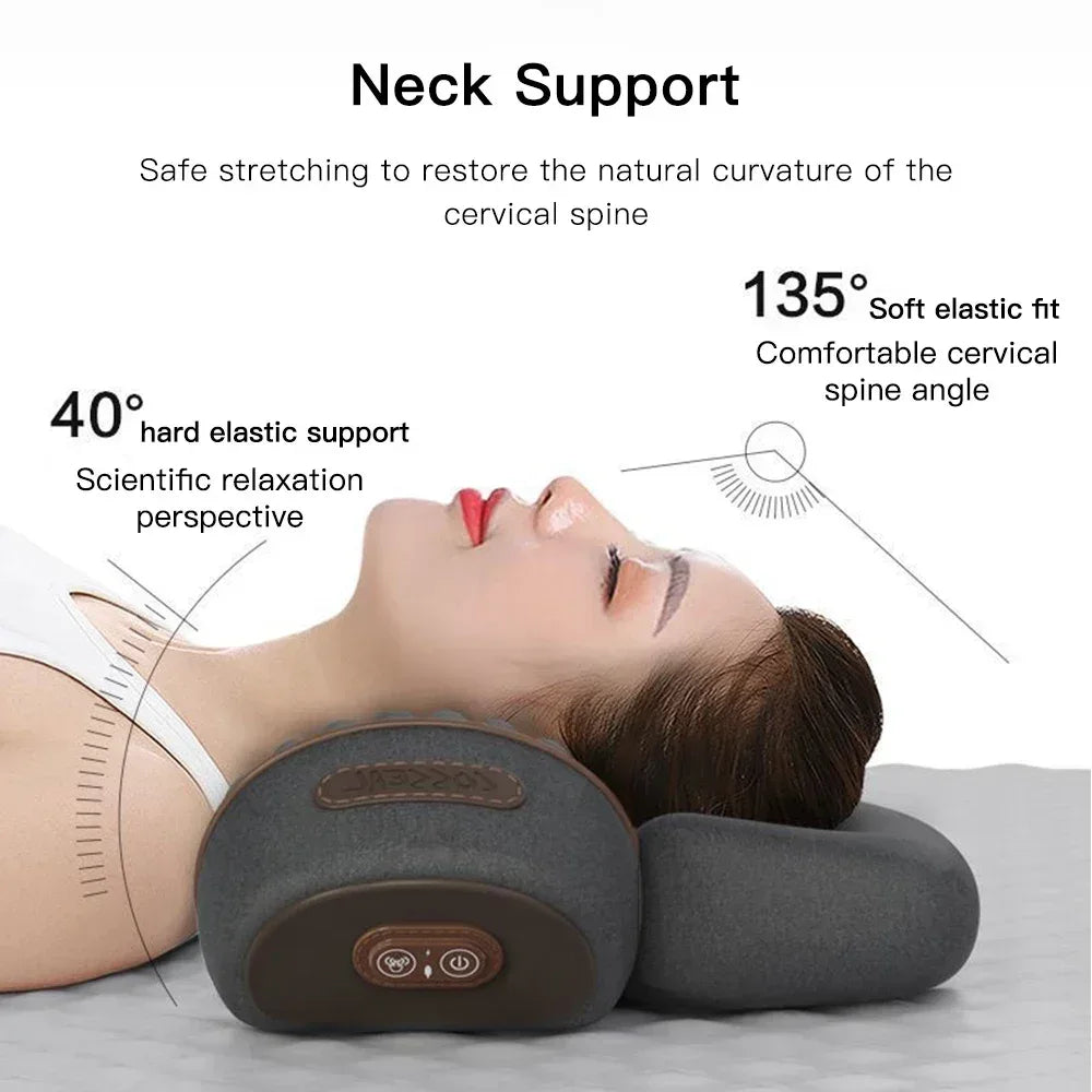 Electric Neck Massager & Heating Pillow Cervical Traction Vibration Massager