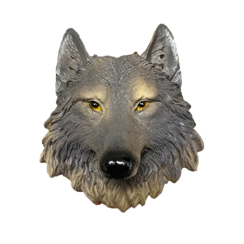 Scandinavian Style Animal Head Wall Sculpture Lifelike Resin Wall Decor