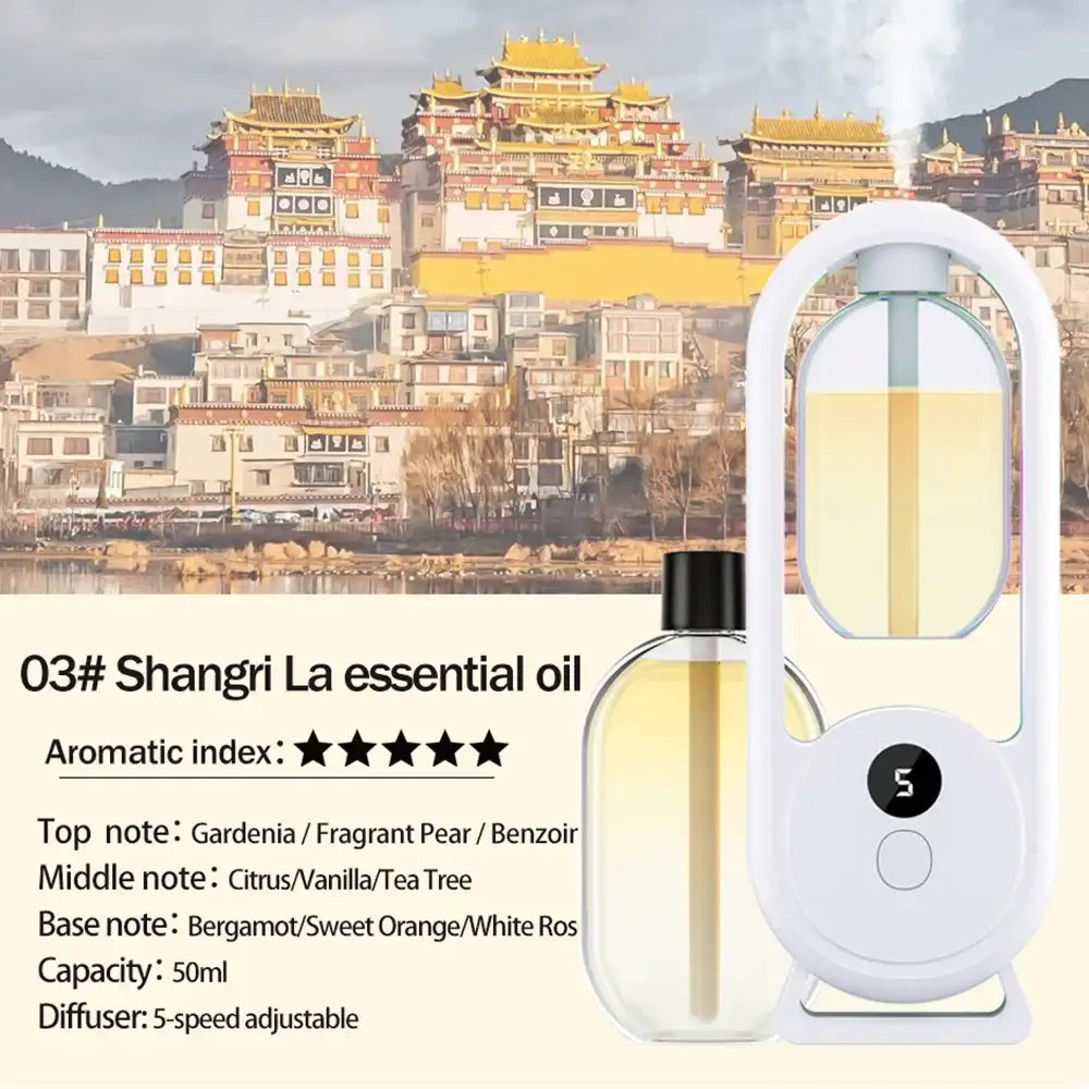 Rechargeable Portable Aroma Diffuser - 5 Mist Modes Nano Spray & Night Light