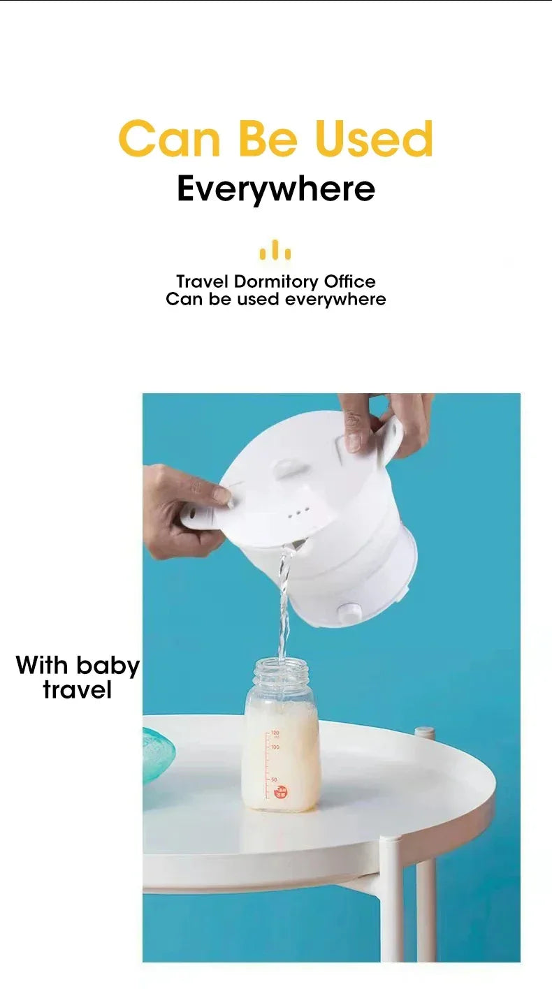 Foldable Silicone Electric Hot Pot – 1.2L Portable Travel Multi-Cooker