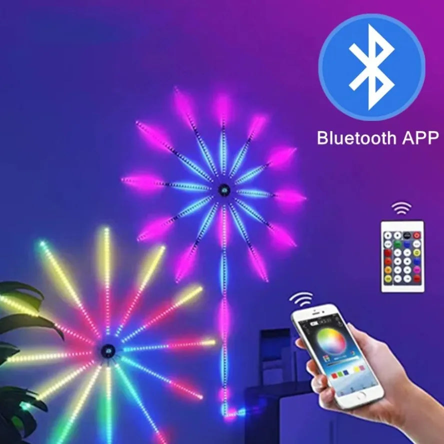 Smart Firework LED Strip Lights – Music Sync App & Remote Control
