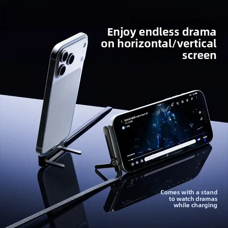 Type-C Fast Charging Cable with Foldable Phone Stand