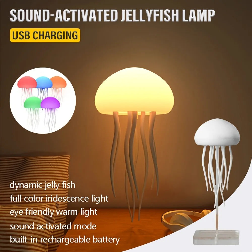 Bionic Jellyfish Lamp – Voice Control Dancing RGB Night Light