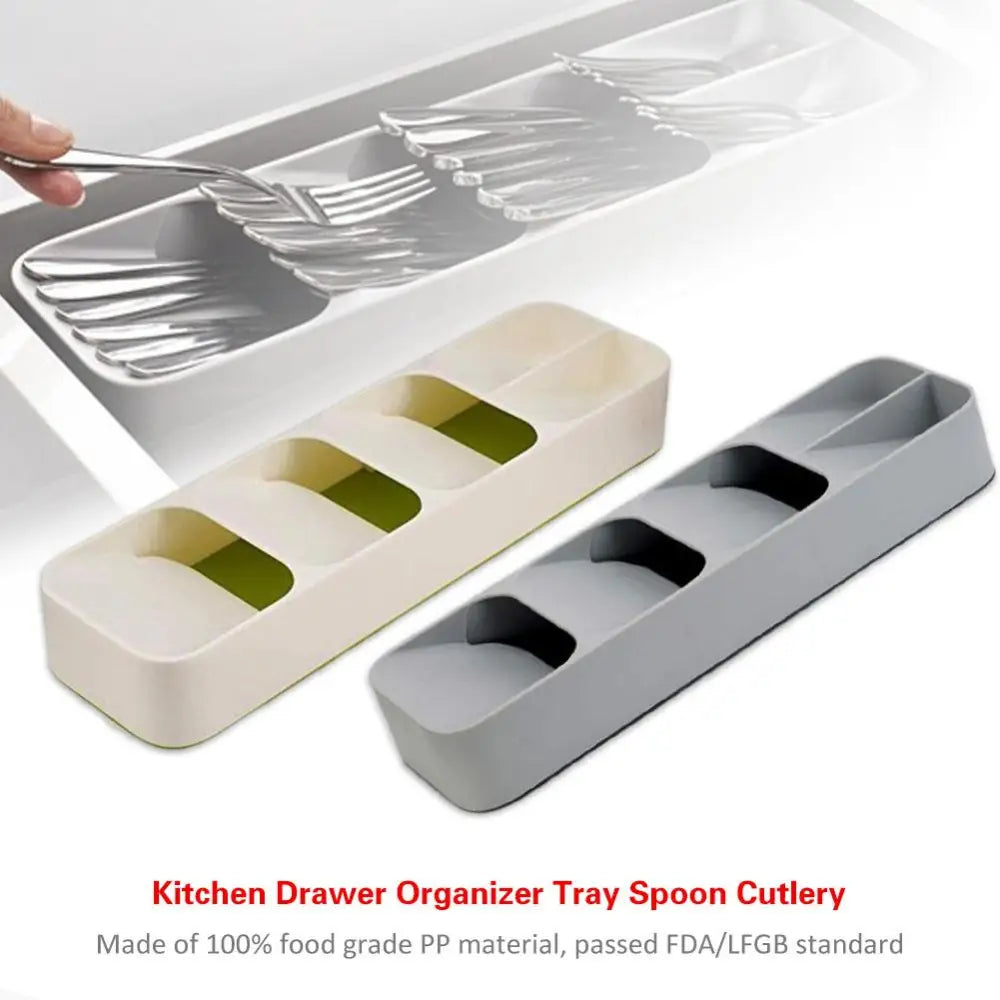 Space-Saving Utensil Separator Stacked Cutlery Drawer Organizer