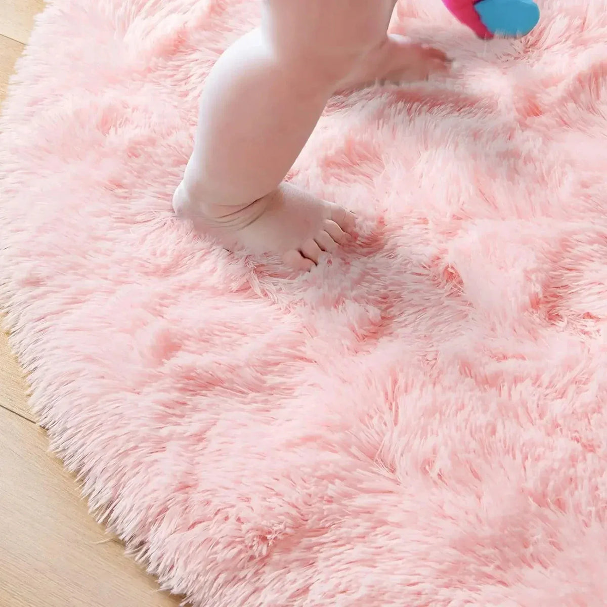 Super Soft Round Plush Rug – Fluffy Thick Pile Carpet for Living Room & Bedroom