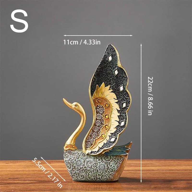 Elegant Swan Resin Sculpture Set – Luxury Couple Decor