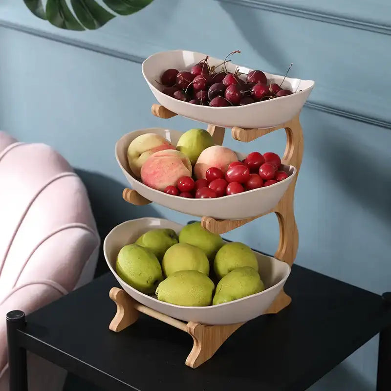 Creative Modern 3-Tier Salad Bowl & Fruit Plate Set