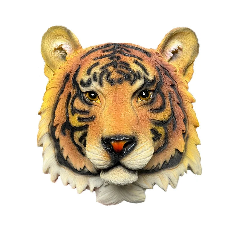 Scandinavian Style Animal Head Wall Sculpture Lifelike Resin Wall Decor