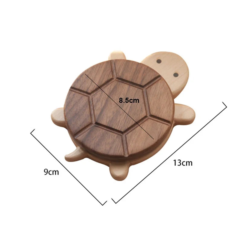 Black Walnut Turtle Insulation Mat – Anti-Scald Tea Coaster & Decor